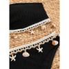 Sexy Bikini Shell Pendant Neck Strap Pure Color Swimming Suit Women's Bikini New Style Female Swimwear
