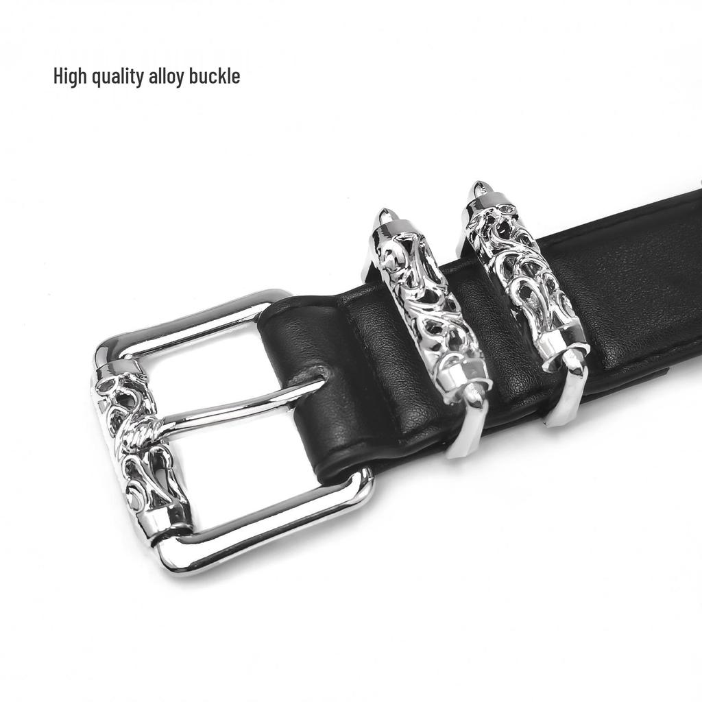 Unisex Retro Metal Sword Buckle Belt – Trendy, Versatile, and Niche Design