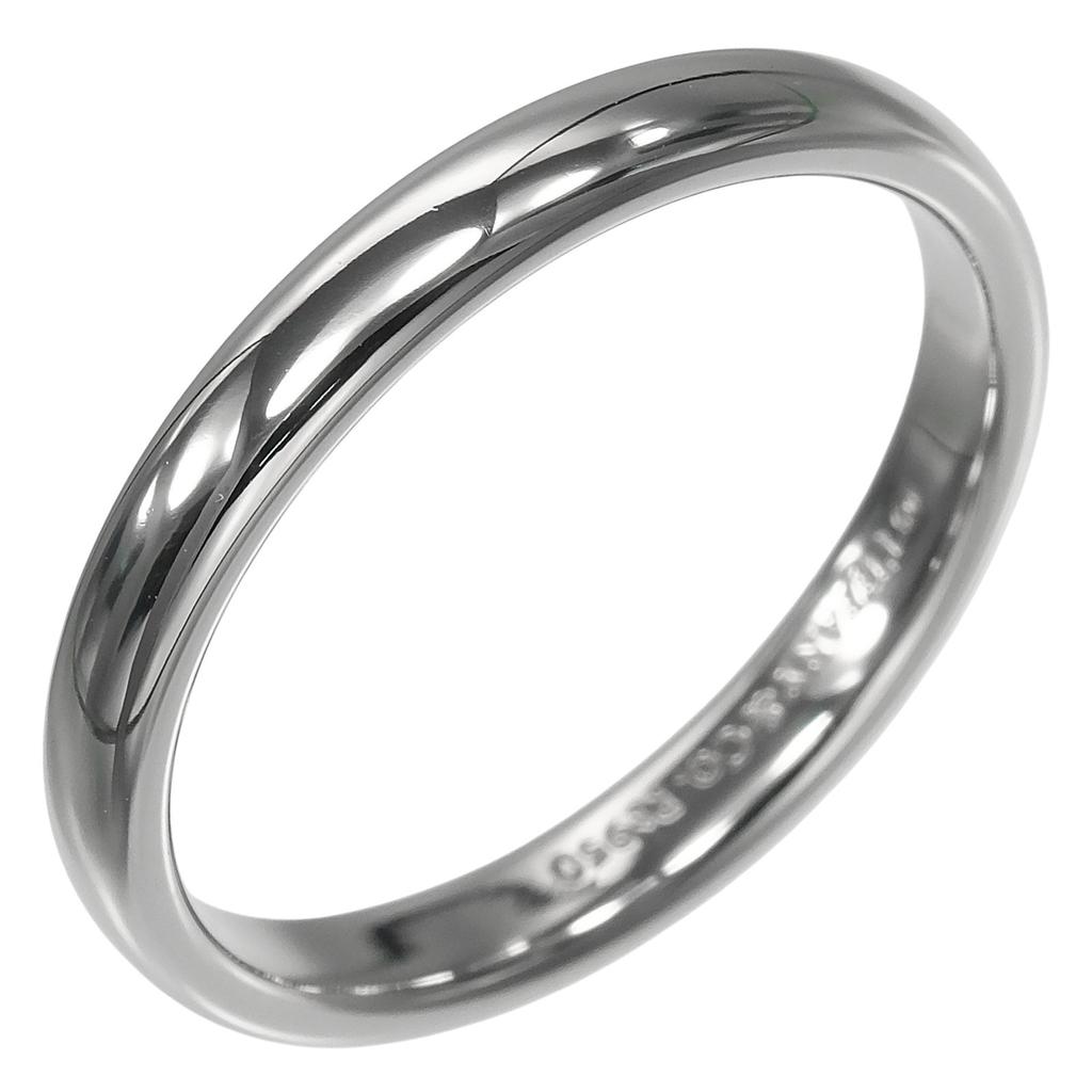 TIFFANY&Co. forever classic band Ring 0.1" band Pt950Platinum #7.8(US Size) 5g mens Used
