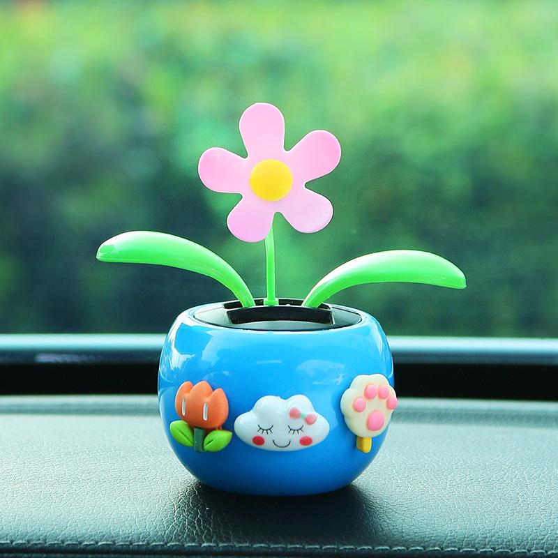 Solarbetriebenes Sonnenblumen Schüttelkopf Auto Ornament
