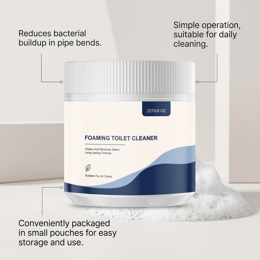Foaming Toilet Cleaner Powder 227g Long Lasting Formula for Stain Removal and Deep Cleaning Suitable for All Toilets Household Use