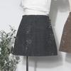 2025 Winter Beaded Sequin High-Waist A-line Skirt - Slim Fit, Anti-Exposure, Hip-Hugging Design