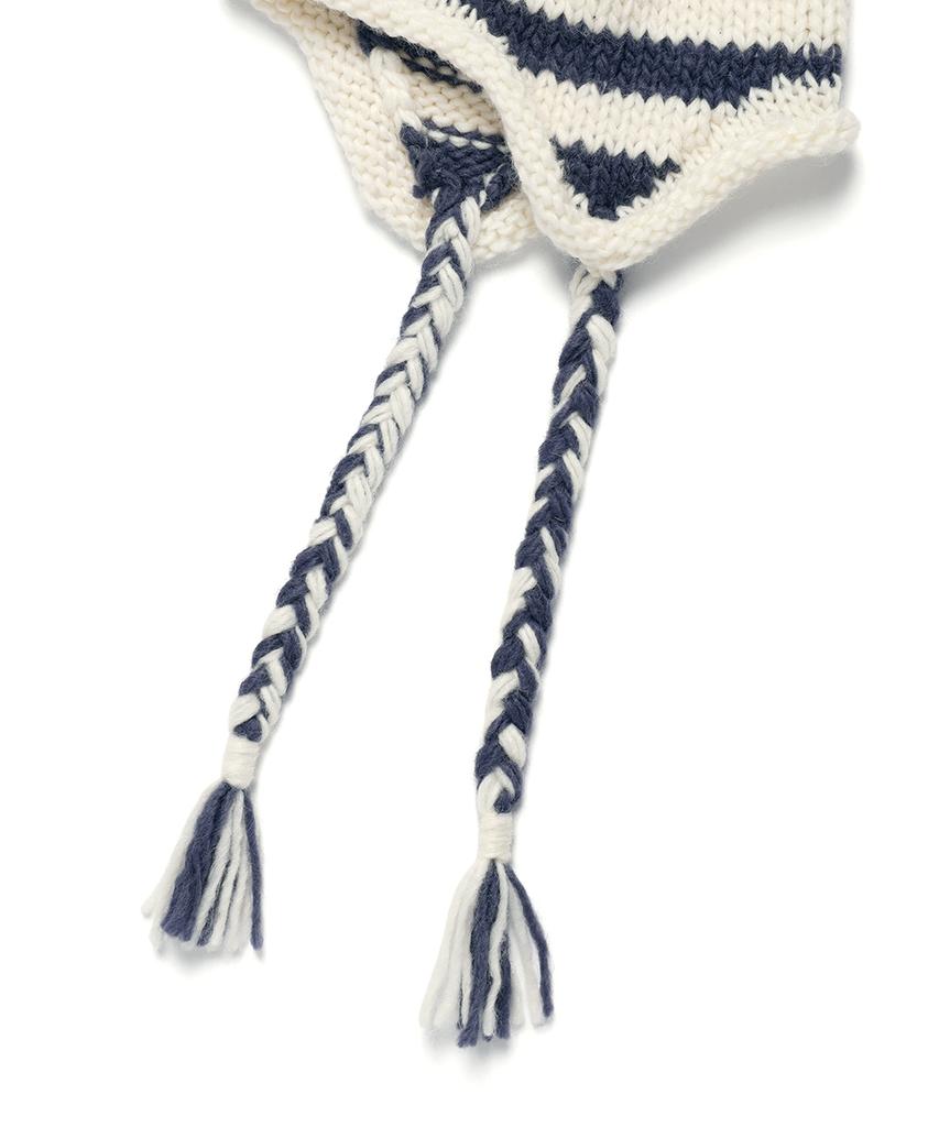 CAVISH Striped Ear Flap Beanie White(Cv2Efuab33A)