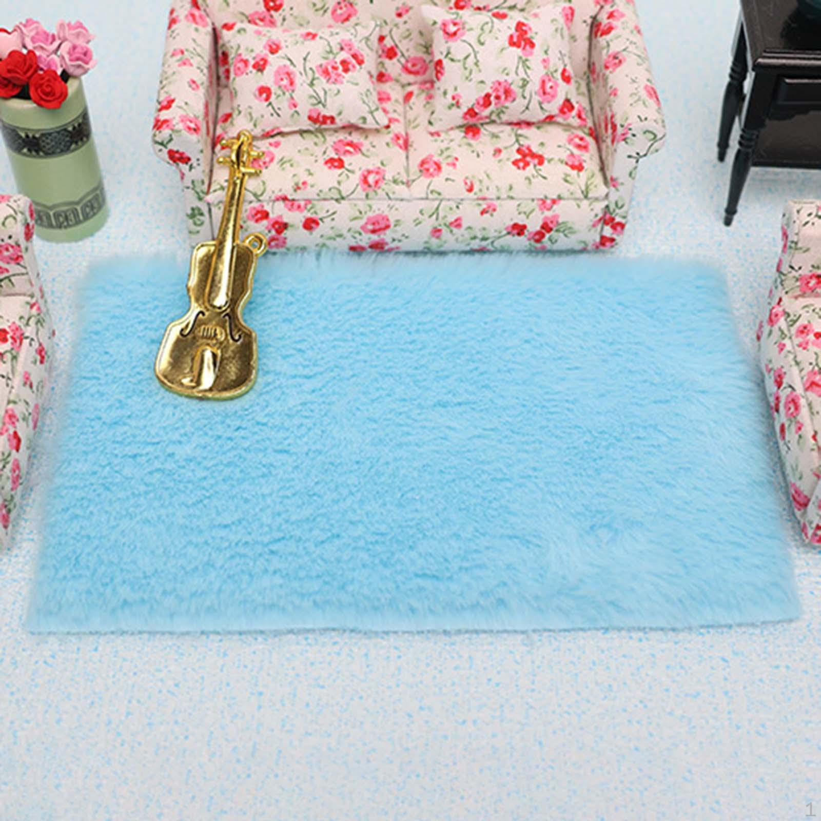 

1:12 ковровых аксессуаров для кукольного домика Ковры для гостиной, модель прямоугольного ковра в скандинавском стиле