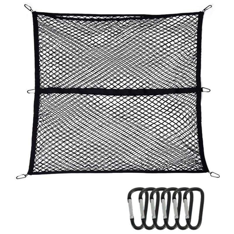 Car Rear Trunk Cargo Net Strong Load Bearing Mesh Car Storage Organizers Large Capacity Space Saving Car Net Storage