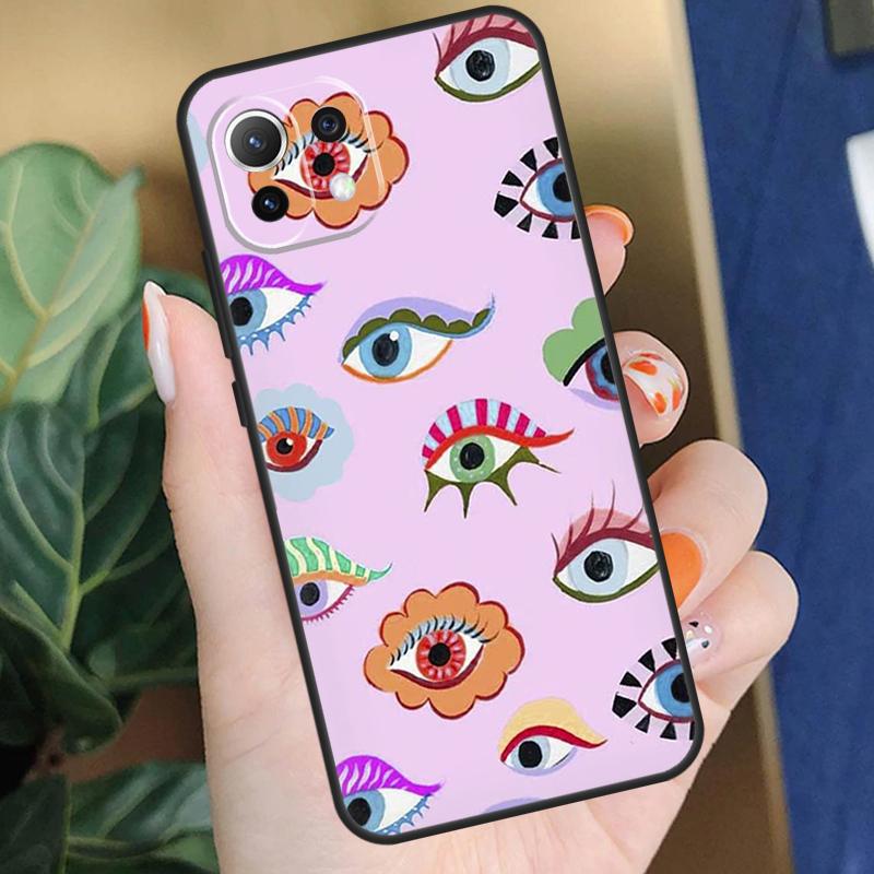 Lucky Eye Blue Evil Eye Print Case For Xiaomi 15 14 Ultra 13T 14T 15T Pro 17 Pro Max POCO F8 F7 F5 F6 X5 X6 X7 Pro Coque