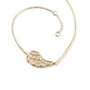 Les Trésors De Lily [L2008] - Gold Plated Bracelet 'Angel Wings' White