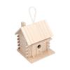 Wood Bird House Hanging Log Cabin Birdhouse for Bird Outdoor Decor and Interior House Decor