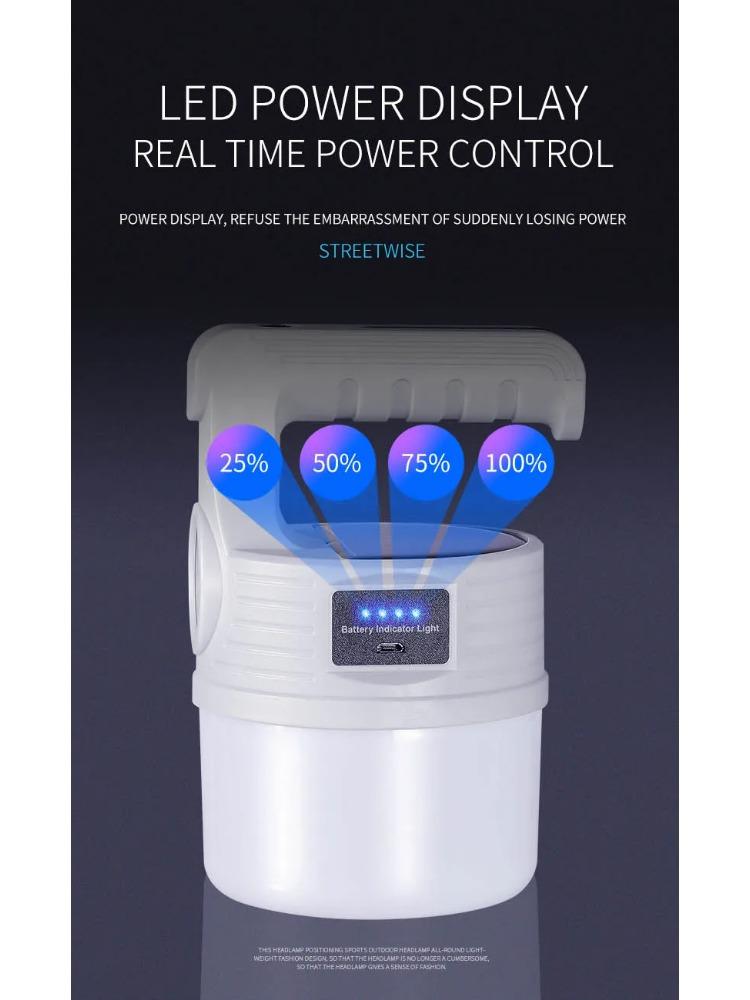 LED Solar Camping Lamp Bulbs Powerful Rechargeable Flashlight Outdoor Emergency Fishing Portable Lanterns Night Light