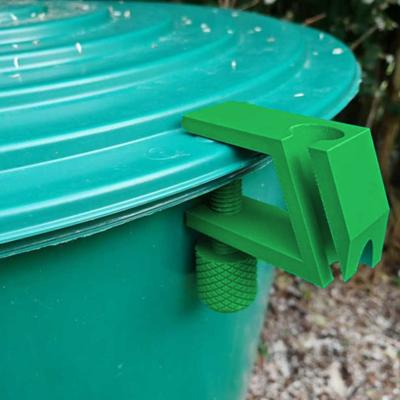 Rain Barrel Hose Holder Detachable Hose Holder with Adjustable Clamp Hose Support On Barrel Edge for Outdoor Rainwater Barrel Home Garden Yard Use