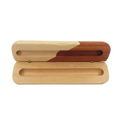 Stationery Storage Organiser Wooden Pen Box Durable Single Pen Presentation Case