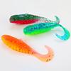 15Pcs 5.5CM/2G Curly Tail Soft Fishing Bait with Glitter Colorful PVC Realistic Bionic Artificial Lure Saltwater Freshwater Fishing Accessories