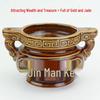 Copper Alloy Incense and Candle Holder - Handmade Ceramic Base for Home Use