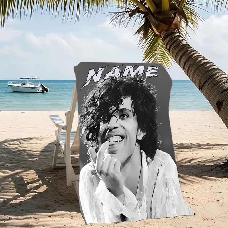 Customizable personalized beach towels Prince Purple Rain themed designs.Suitable for the beach, yoga, sports;ideal as beach accessories