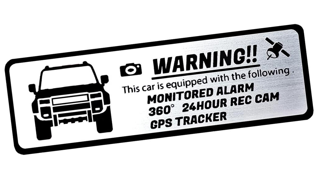 Honami Works Small Security Emblem for the New Land Cruiser 250, 24-Hour Surveillance, Dash Cam, and GPS Tracker Sticker