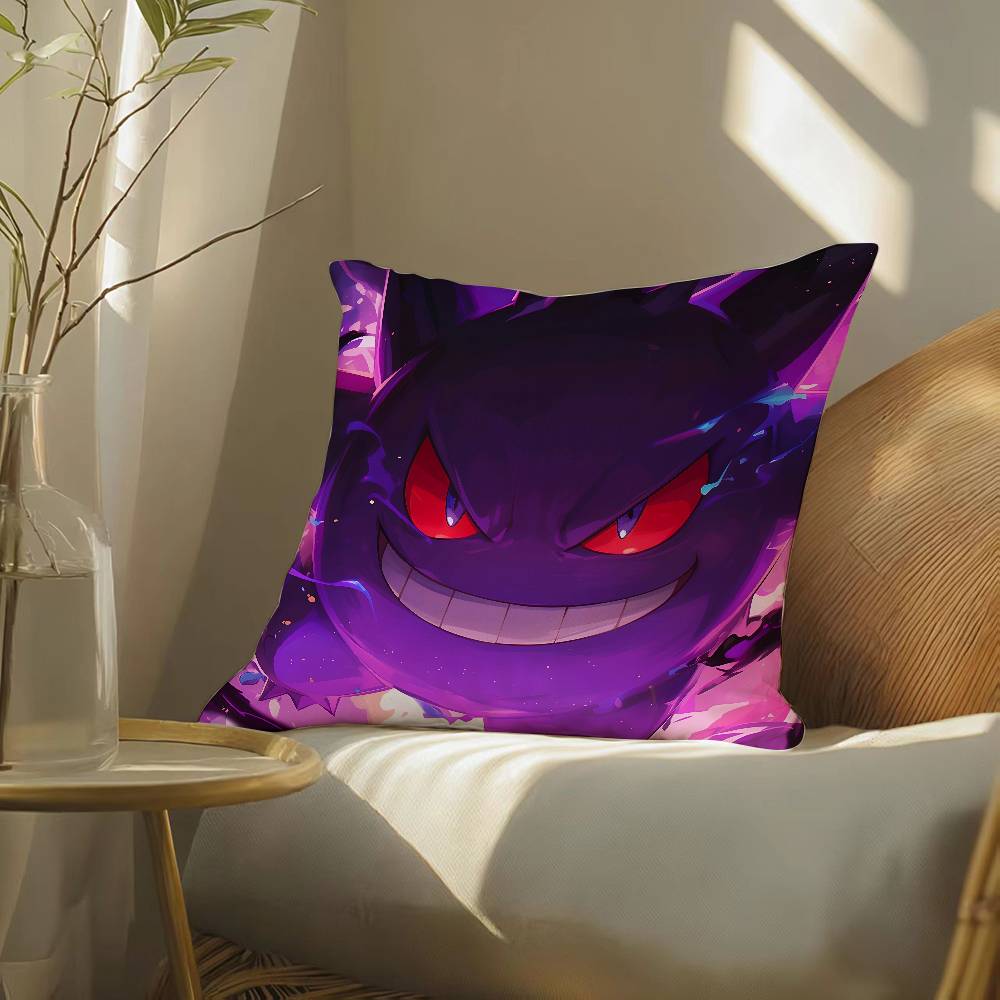 Pokemon Battle Frontier Anime Plush Pillow Cover Soft Short Plush Cushion Cover For Sofa Bedroom Home Decor Gift