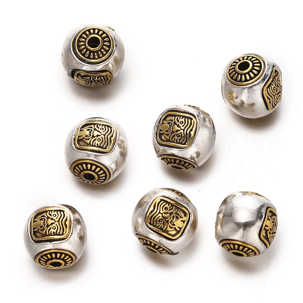 5pcs/lot Alloy Spacer Beads Metal Color Irregular Bead for DIY Jewelry Bracelet Necklace Making Findings Supplies Accessories