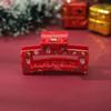 AWAYTR Christmas Pattern Hair Claws Acrylic Square Hair Clips Crab For Women Girl Gift Hair Accessories Festival Headwear