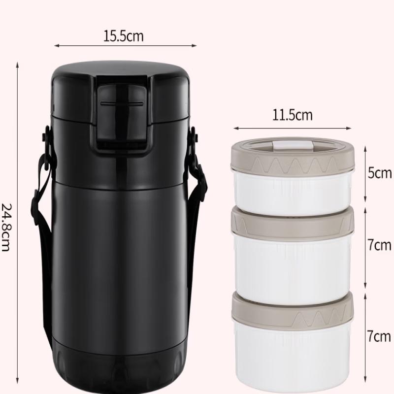 Ru Han Insulated Divided Lunch Box
