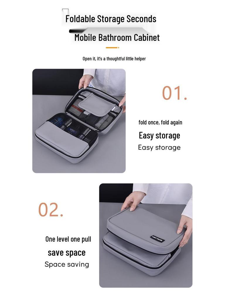 Luxus-Kulturtasche für Herren, Wasserdicht, Nass-/Trockentrennung, Ideal für Reisen, Großes Fassungsvermögen, Tragbar, Aufbewahrung für Make-up & Pflege