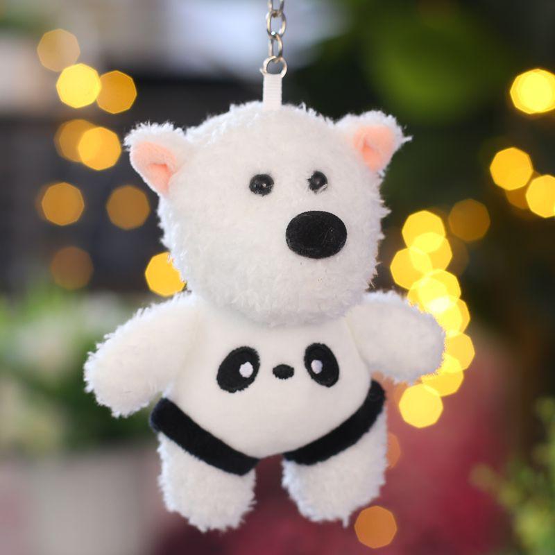 West Highland Puppy Plush Doll Keychain Trendy Couple Backpack Pendant Playground Doll Grab Machine