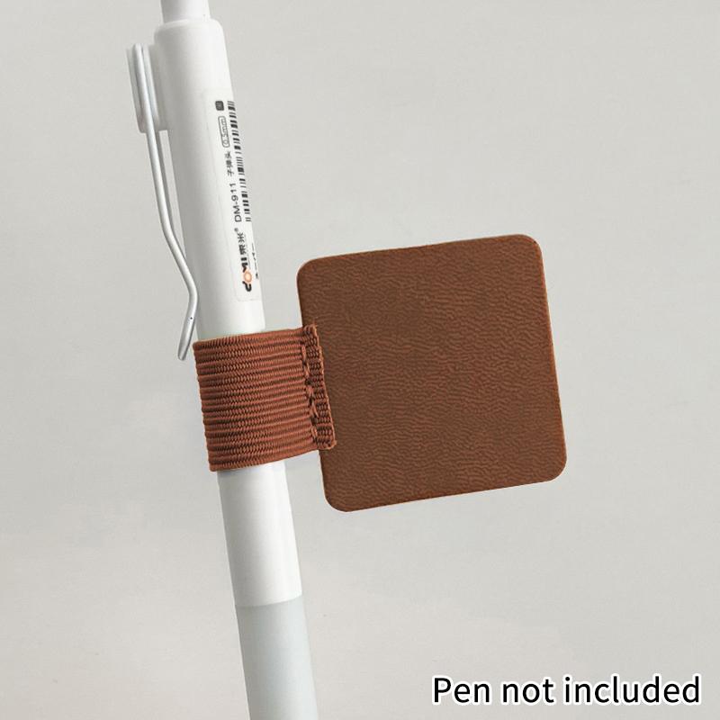 Pen Loops Pencil Holders Self-Adhesive Pu Leather Pad For Stylus Pencil Books Notebooks Anti-Lost Anti-Fall Elastic Loops