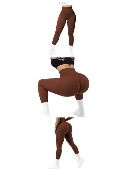 Ribbed High Waist Fitness Yoga Pants - Women's Slimming Tights