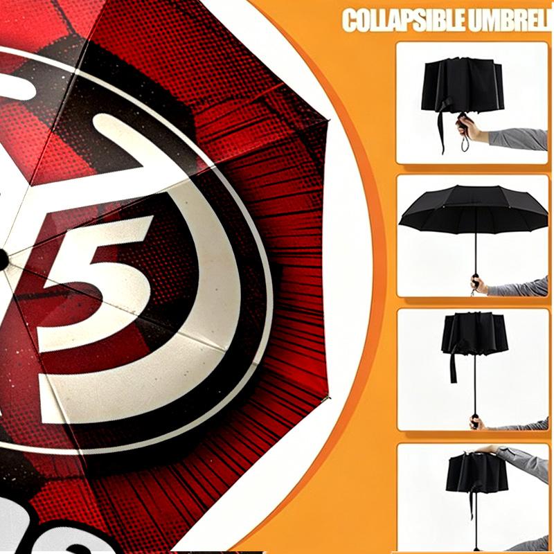 Custom Name Personalized 05 1FSV Mainz 05 Print Umbrella, Auto Open Close, 8‑Rib Sturdy Frame, Commute Camping Hiking Use, Birthday Gift
