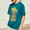 Li Ning Sports Basketball Series Printed Loose Round Neck Short Sleeve T-Shirt Men Tops Green AHSS599-3