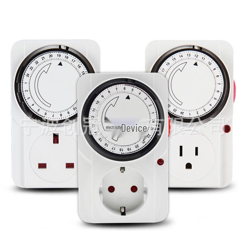 

Універсальний механічний таймер-перемикач для стандартів Великої Британії, США та Німеччини - Розетка з контролем часу для розумного будинку American Standard Version
