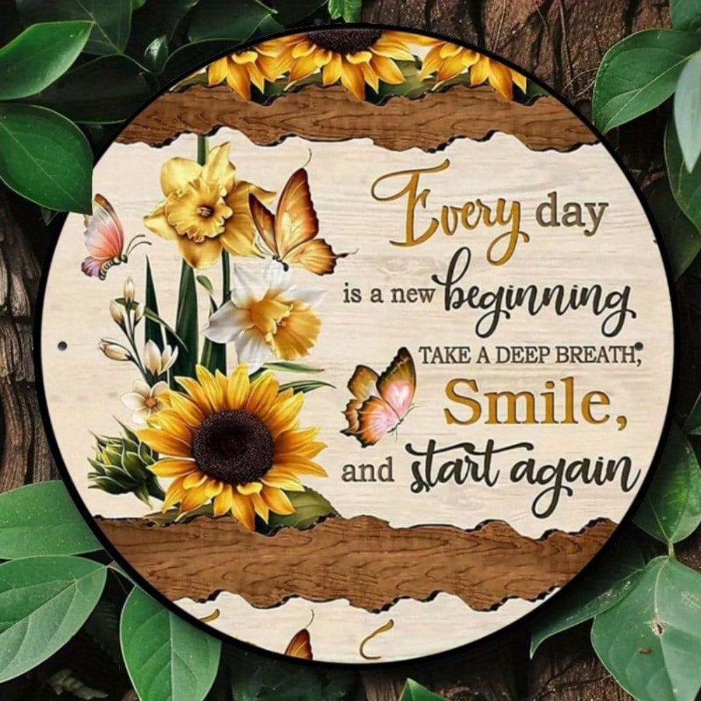 2D Flat Metal Sign Hanging Home Decor Accessory