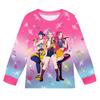 Children's Fashion Suit Skirt Round Neck Long Sleeve Top Pants