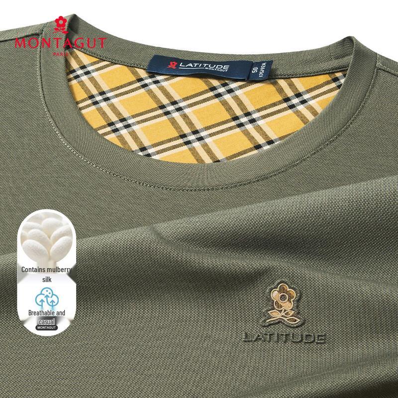 

MONTAGUT Men s Ice Silk Breathable Cool Round Neck Short Sleeve T-Shirt 54