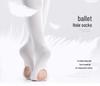 Dziewczęce Baletowe Skarpetki za Kolano do Tańca - Letnie Cienkie Białe Rajstopy z Dziurami