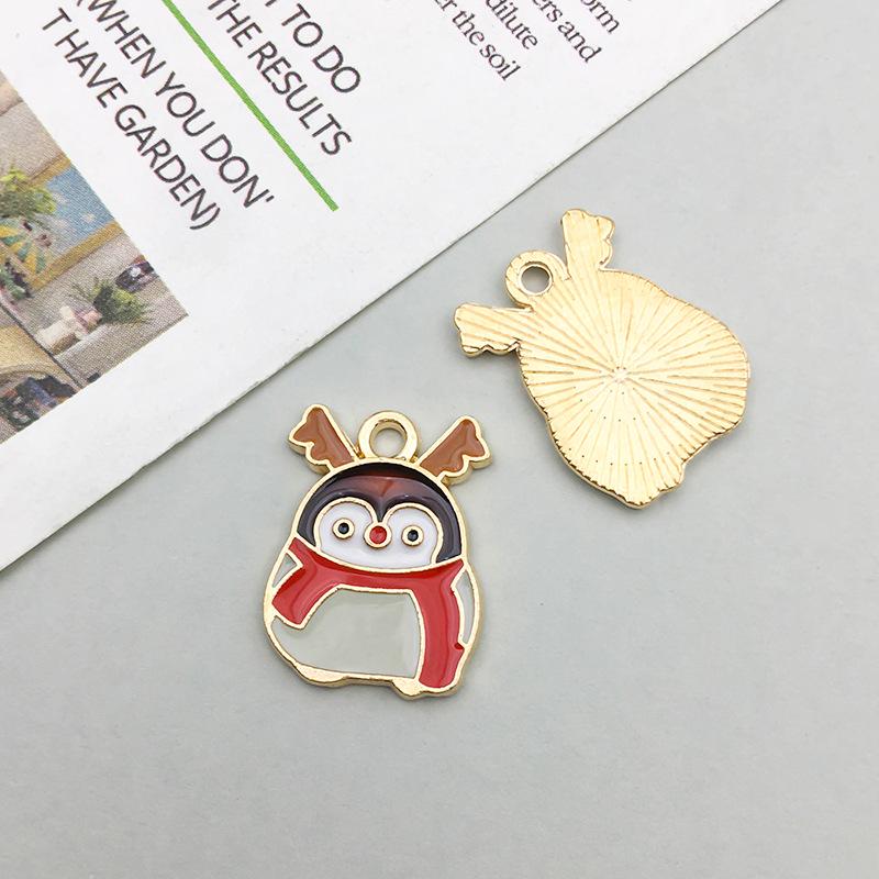 

Милый рождественский пингвин в японском стиле, металлическая значок-брошь для DIY ювелирных изделий