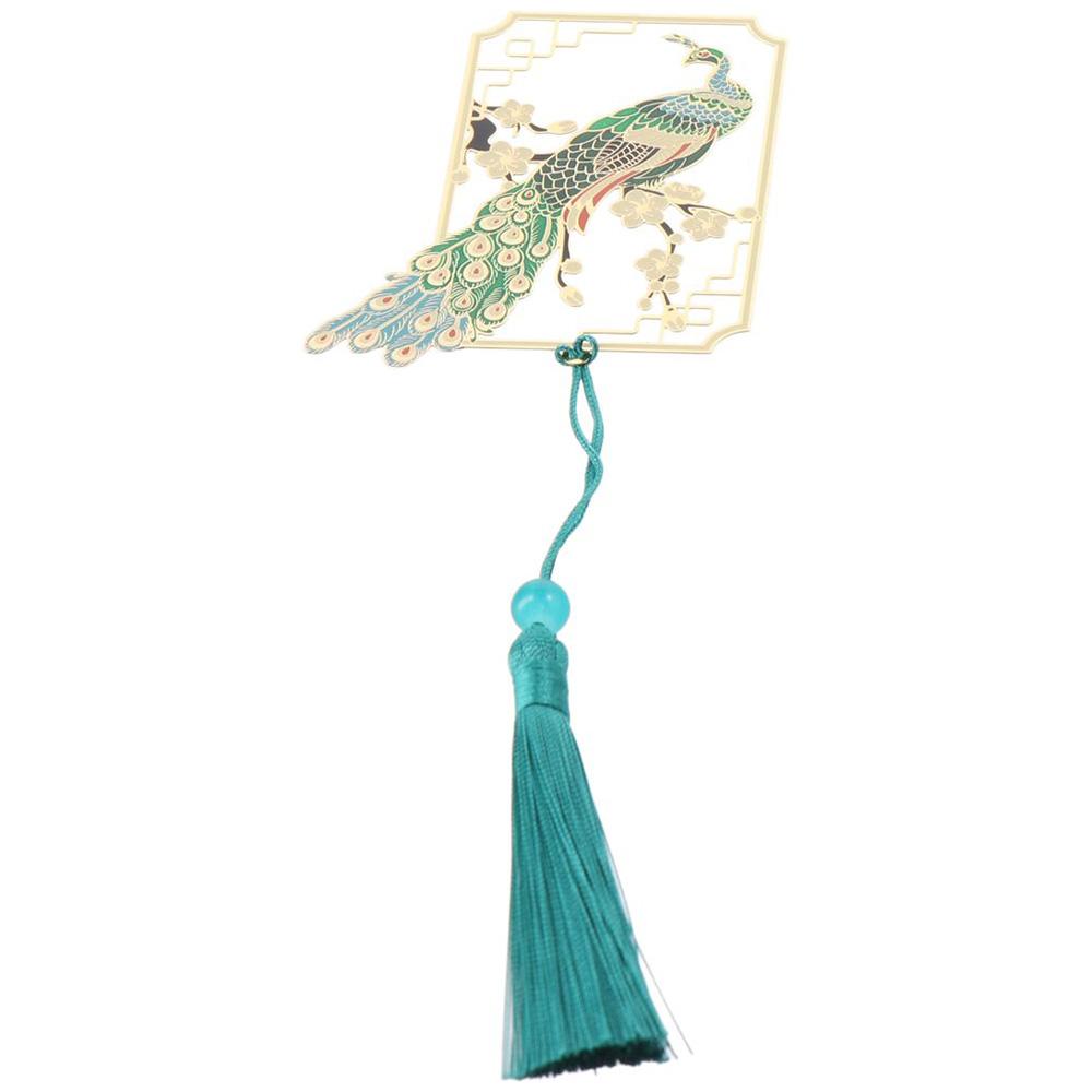 

Закладки «Павлин» из металла для чтения книг с кисточками для женщин