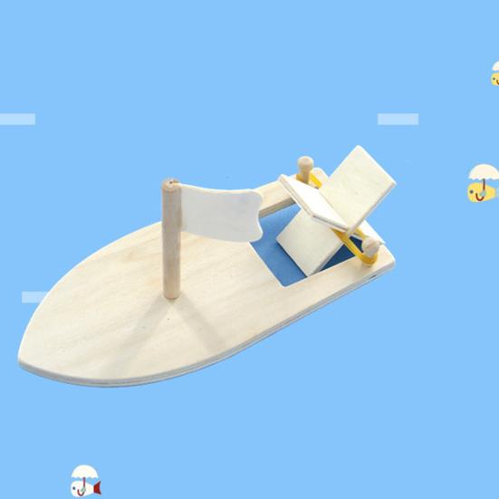 Boat Toy Colorful Educational Motivational Wooden Sailboat Toy Kit for Kids