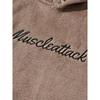 2026 Fall/Winter Embroidered Letter Top - Solid Color, Athletic, Casual Top
