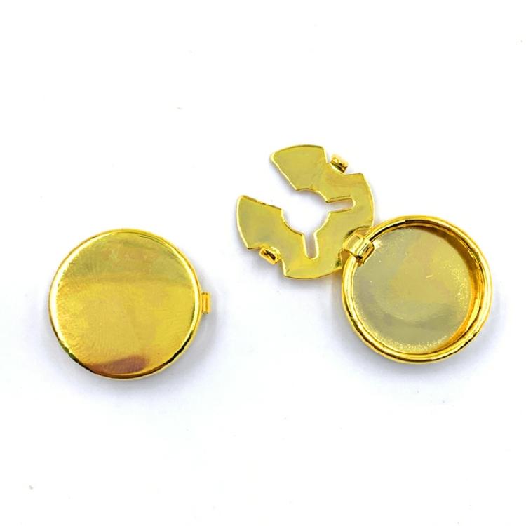 10pcs Brass Round Cuff Button Cover Formal Shirt Cuff Links for Photo Shooting