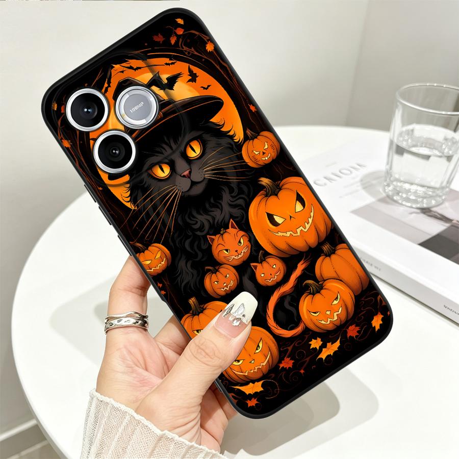 Halloween Cat Pumpkin Phone Cover Case for Honor 600 Lite X7 X8d 90 X9a X9d X6 X5b 8X 70 X8 X9c 200 400 Magic5 X6d X7d