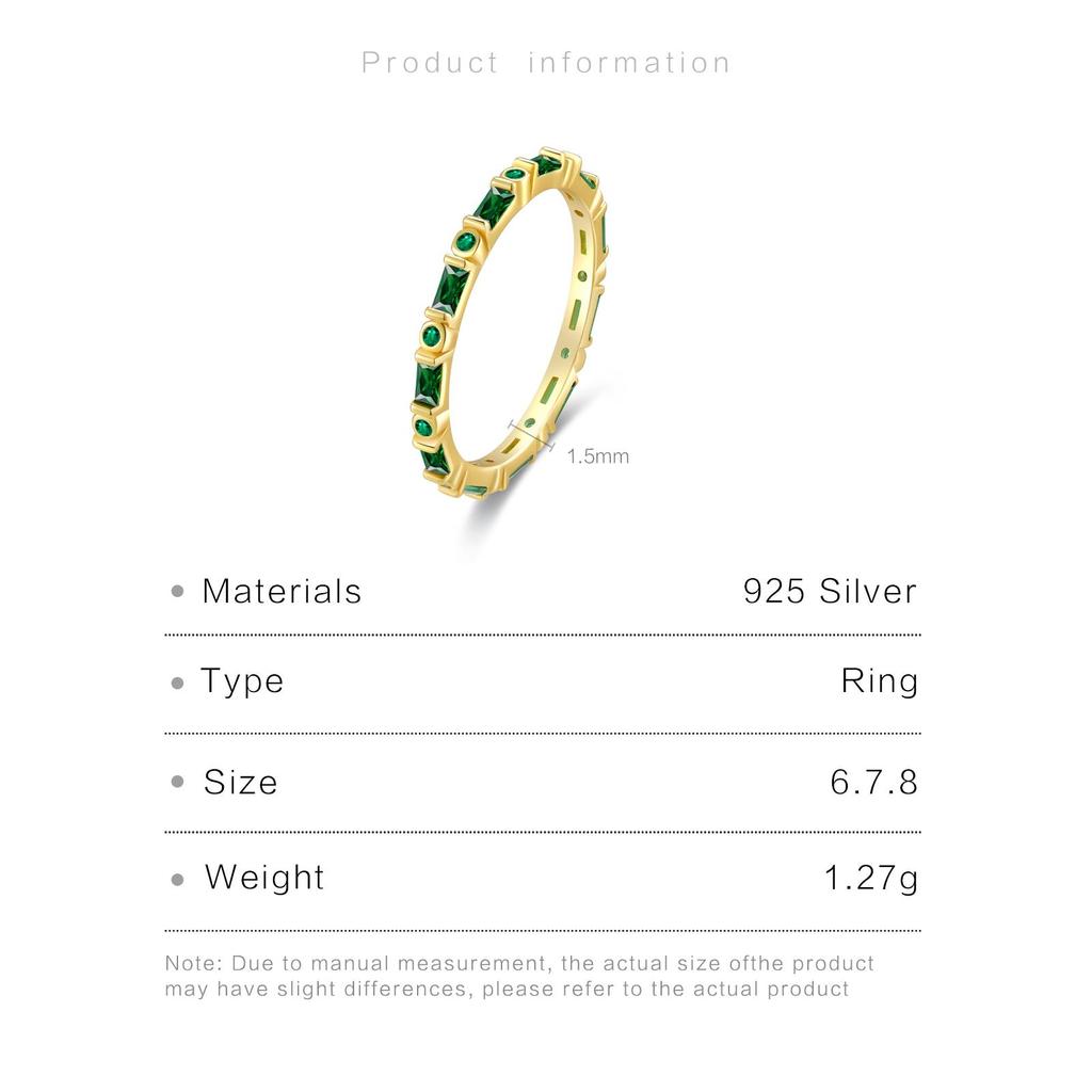 ANDYWEN 925 Sterlingsilber Drei Zirkonringe Zirkon Grün Kaffee Schwarz Damen Schmuck Rock Punk Schmuck