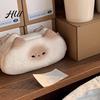 Spacious Stationery Organizer Cute Cat Pencil Case Large Capacity Pouch Toast Shape Slice Bag Smooth Zipper Closure Multipurpose for School