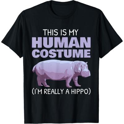 Das ist mein menschliches Kostüm. Ich bin eigentlich ein Nilpferd Halloween T-Shirt