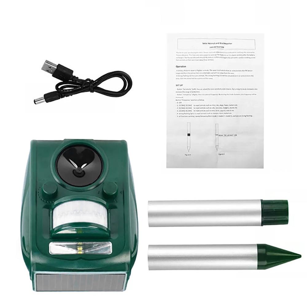 Animal Repeller Solar Outdoor Ultrasonic Repellent New PIR Sensor Rainproof Repellent For Garden Drive Away Pest Mouse Bird Bat