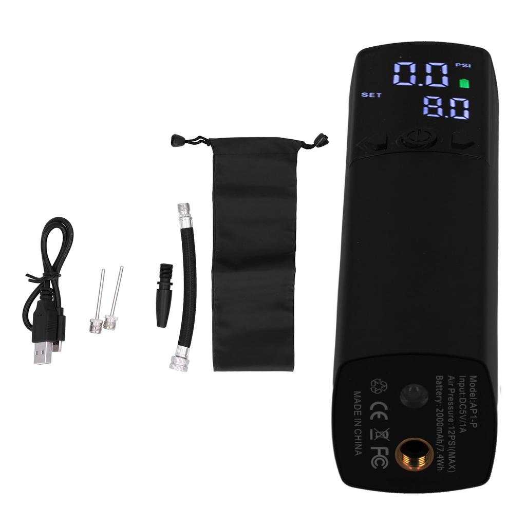 Elektrická míčová pumpa Přenosná Lehká Automatické nafukování Stop Vzduchová pumpa USB Nabíjení pro Basketbal