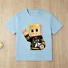 Children Roblox Game Print Tshirt Black Short Sleeve Casual Tee for Boys Girls