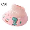 Foldable Quick Dry Hat Mesh Sun Hats for Kids, UV Protection Fishing with Cartoon Dinosaur Prints, Wide Breathable Infant Cap Brim Bucket Hat,