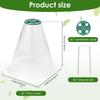 20 Pack Adjustable Garden Cloche with Rotatable Vent for Seedling Vegetable Plastic Plants Cover with Ground Stake Plants