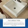 Tile Grout Pen Effectively Remove Black Sediment Covering Black Stains Waterproof Beautify Tiles Gaps White Tile Grout Paint Pen