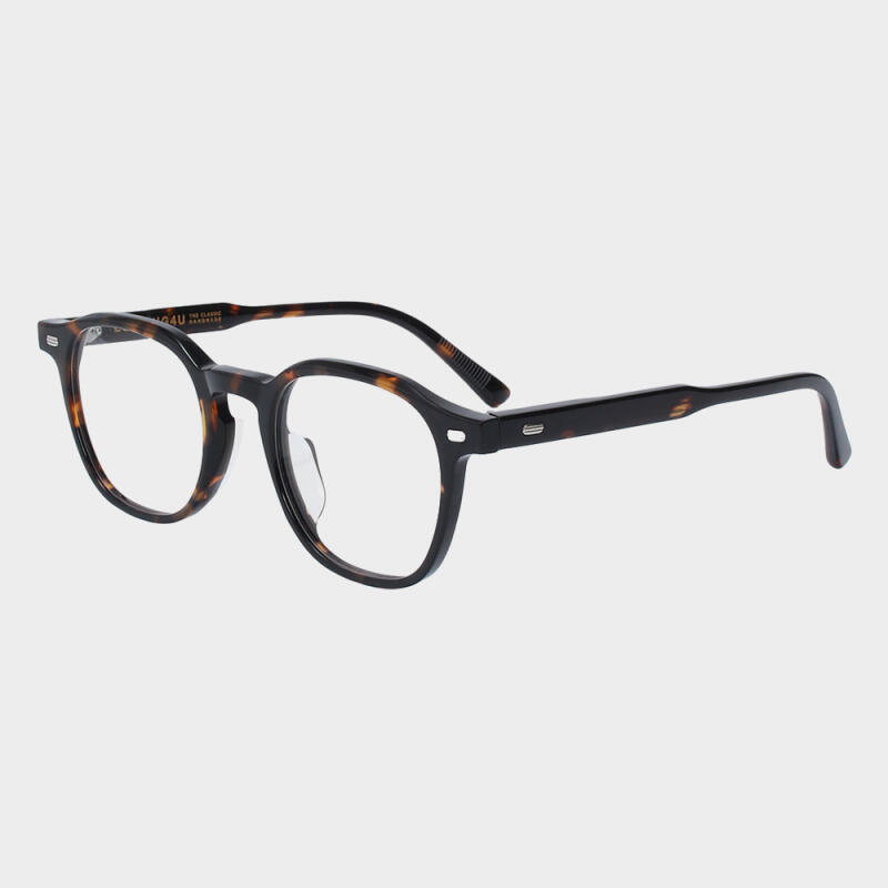 NN044 Acetate Full Frame Horn-Rimmed Glasses C2 Havana